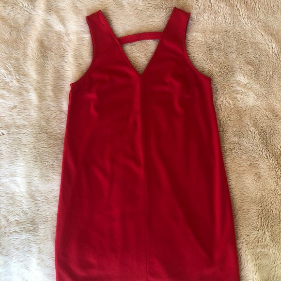 ABERCROMBIE RED TANK DRESS WITH OPEN NECK DETAIL - Picture 4 of 5